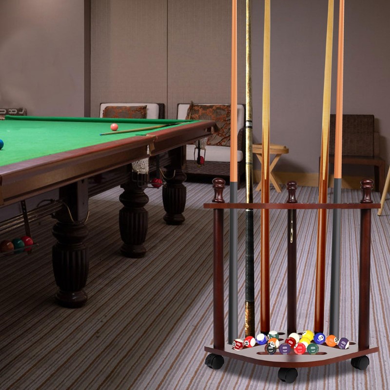 Diegimr Pool Stick Holder Floor Stand, Freestanding Pool Cue Rack
