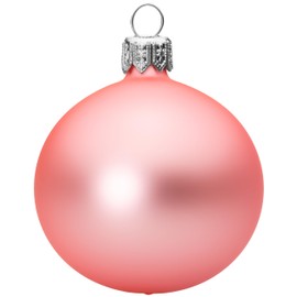 Sikora Essentials Klassische Christbaumkugeln aus Glas - matt - 6 Farben 3 Größen Premium Qualität, Farbe:Rosa matt 4er Set, Höhe in cm:6 cm