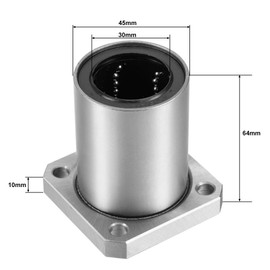 uxcell LMK30UU Square Flange Linear Ball Bearings, 30mm Bore Dia, 45mm OD, 64mm Length