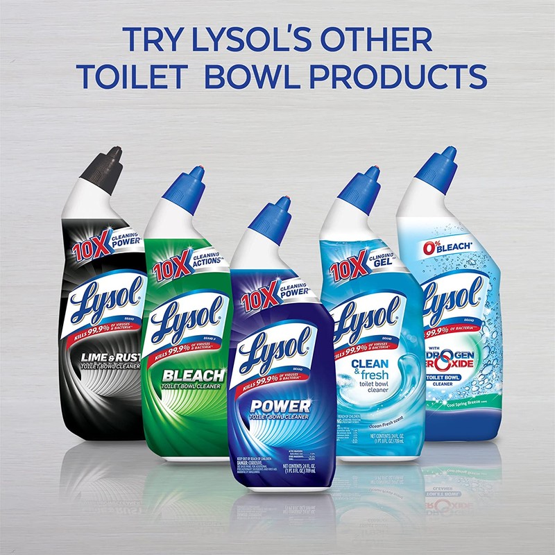 Lysol Toilet Bowl Cleaner with Lime and Rust Remover, 24