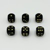 CRAFT CROWN Black Dice, Gold Letters, 16 Pieces, 0.5 inches
