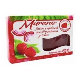 Jabón Barra Murano Exfoliante Corporal Frambuesa Chía 150g