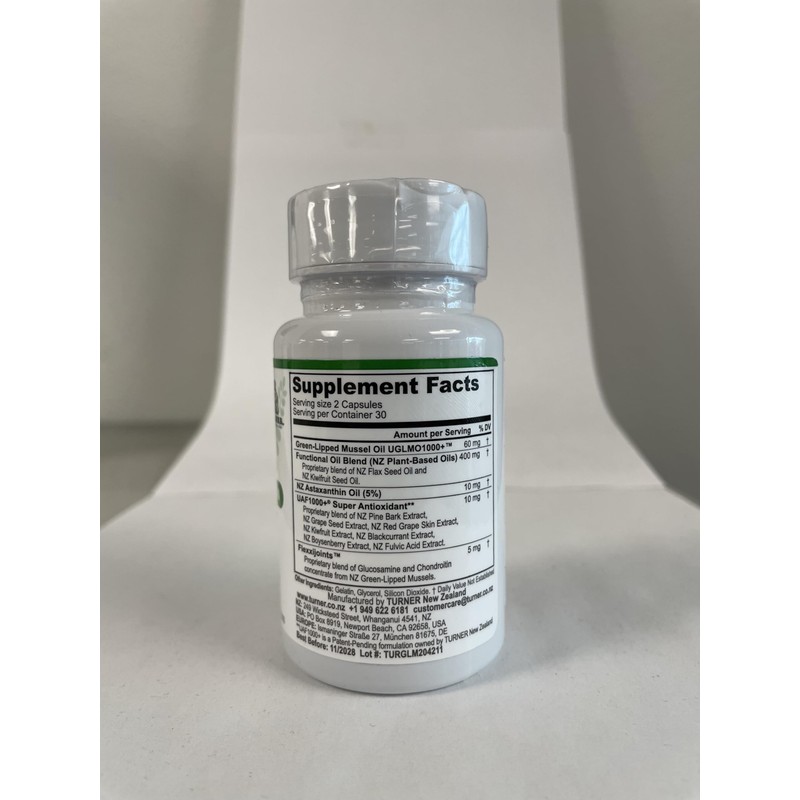 TURNER New Zealand Omega-3 Green Lipped Mussel Oil, 53x Higher