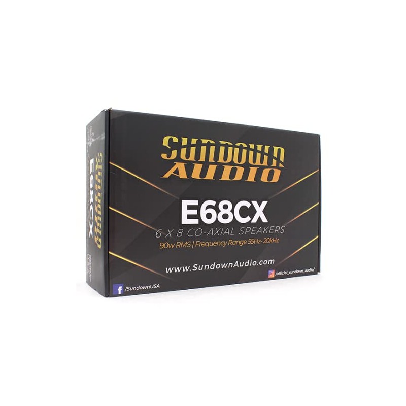 Sundown Audio E-68CX 6" x 8" 90W RMS 2-Way Coaxial