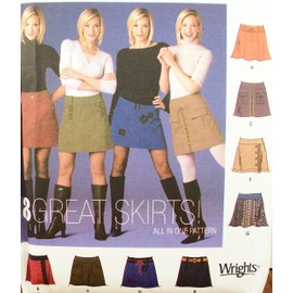 OOP Simplicity Pattern 5304. Misses Szs 4;6;8;10 Skirt. 8 Great Skirts Designs, All in 1 Pattern