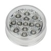OCPTY 4pcs 2.5inch 13 Led 2Clear Light+2Amber Light Round Trailer