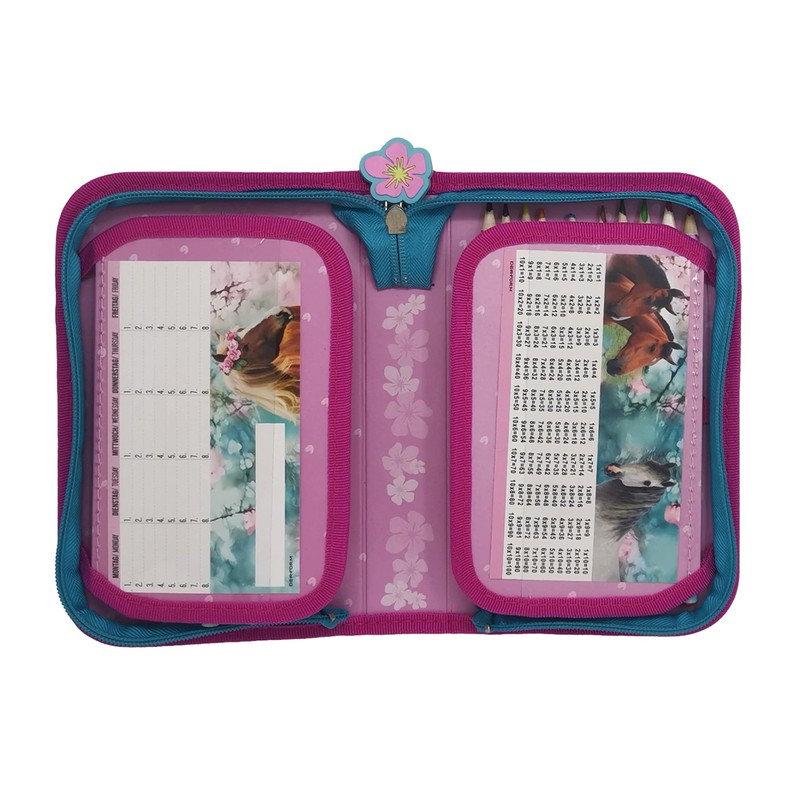 Theonoi Pencil Case Pencil Case 2 Compartments Double Decker Pencil