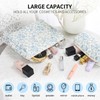senbowe Floral Makeup Bag, 3 Pack Large Cotton Quilted Makeup