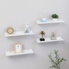 Casafoyer Wall Shelves 4 pcs High Gloss White 15.7"x3.5"x1.2"