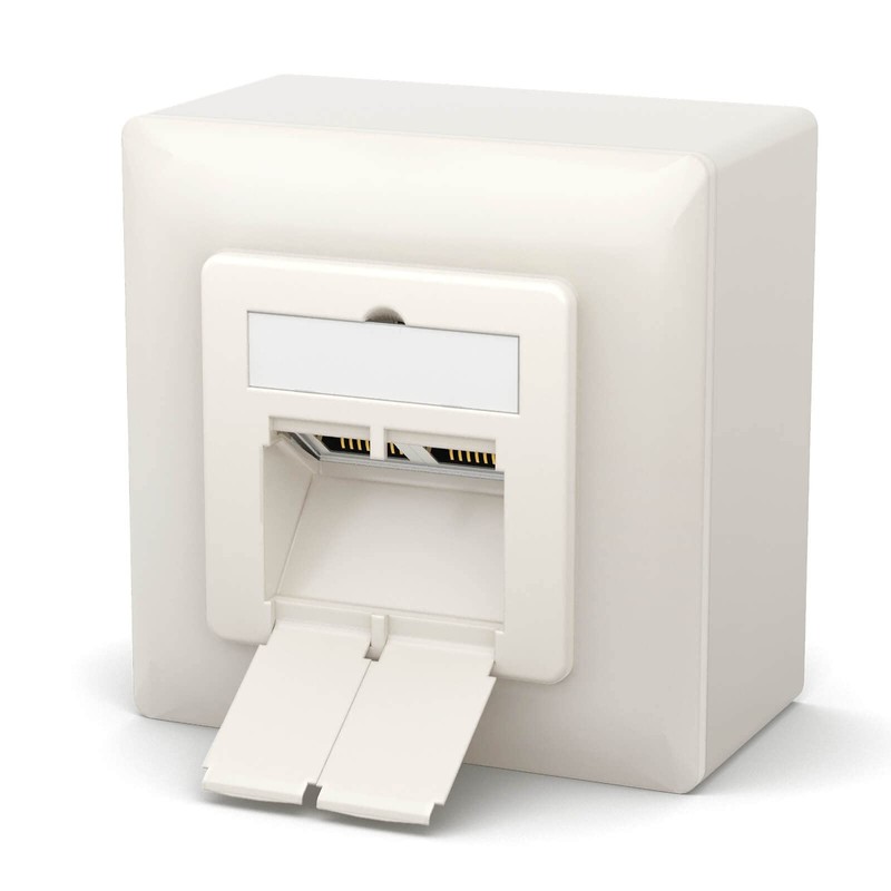 hb-digital 1x CAT 6a Network Socket LAN Socket Universal Junction