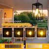 TWINKVILLA Solar Chandelier Outdoor, 3-Light 14" Rustic Farmhouse Waterproof Dimmable