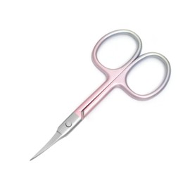 Motanar 2pcs Gold Silver Eyebrow Scissor Makeup Manicure Scissors Nails Cuticle Scissors Eyebrow Eyelashes Epilator Face Hair Removal Tools (Pink A)