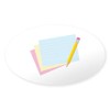 CafePress Pencil Note Cards Sticker Sticker (Oval 50 pk)