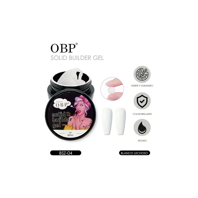 Polygel Sólido Para Diseño Uñas Extensión 15ml Obp
