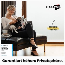 MARAPON® Window Privacy Film - White Static-Adhesive Window Film [46.5x78.7 Inch] High Privacy Window Film - Static Window Film - Frosted Glass Window Film for Bathrooms