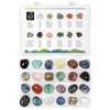 24-Piece Gemstone Set, Polished Tumbled Stones for Children and Collectors