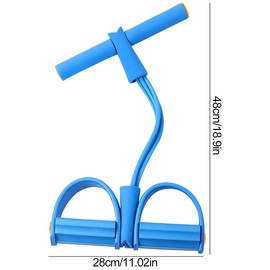Guador Abdominal Trainer Body Sculpture Tummy Trainer Pedal Resistance Band Bodybuilding Resistance Band Tension Rope Elastic Sit-up Training Device Fitness Abdominal Trainer Sports Equipment (Blue
