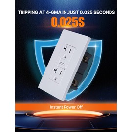 MOES GFCI Outlet 20 Amp, Self-Test GFCI Electrical Outlet with Weather & Tamper Resistant Receptacle, Screwless Wall Plate, LED Indicator, Outdoor or Indoor Use, UL Listed, Matte White, 6 Pack