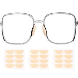 HARFINGTON 3 Pairs Eyeglass Nose Pads Soft Foam Anti Slip Glass Nose Pads Adjustable Non-Slip 1.5mm Self-Adhesive D-shaped Glasses Nose Pads for Plastic Frames Glasses, Skin Color