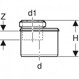 Geberit 390.576.14.1 Silent GTR Reduction Eccentric Short