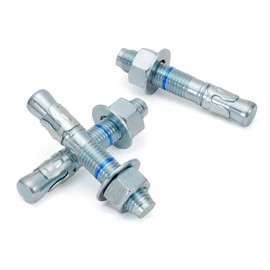 HROMIGRY 1" x 6" Concrete Anchors (10 Pack) 1 inch Wedge Anchors Bolts Zinc Plated