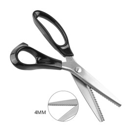 Sewing Pinking Shears for Decorative Fabrics, Round/Triangle (3mm, 5mm, 7mm) (4mm)