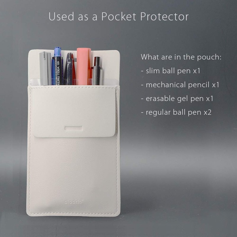 Pocket Protector, Leather Pen Pouch Holder Organizer, for Shirts Lab