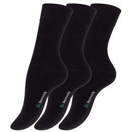 Vincent Creation 12 Pairs Black Women Organic Cotton Pure Organic Cotton Socks (Bio Socken) - Black , size: 35-38
