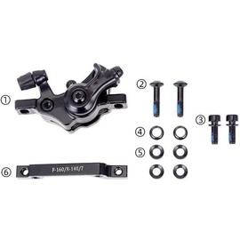 Universal Mountain Mechanical Disc Brake MTB Bike Cycling Bicycle Caliper | Black Bike Bicycle Disc Mechanical Brake Calipers F160/R140 or F180/R160 | Front or Rear Disc Brake (Front 160mm F160/R140)