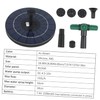 Mipcase Solar Fountain Pump with RGB Lights Solar Feature for