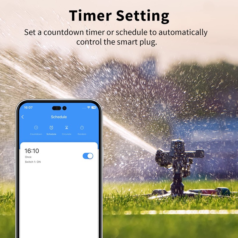 WiFi Dimmer Plug Outdoor Smart Outlet Compatible with Alexa and