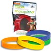 Mosquitno Natural, Citronella, Waterproof, Mosquito Repellent Wristbands, Kids, 5-Pack, Red/Orange/Green/Navy/Yellow