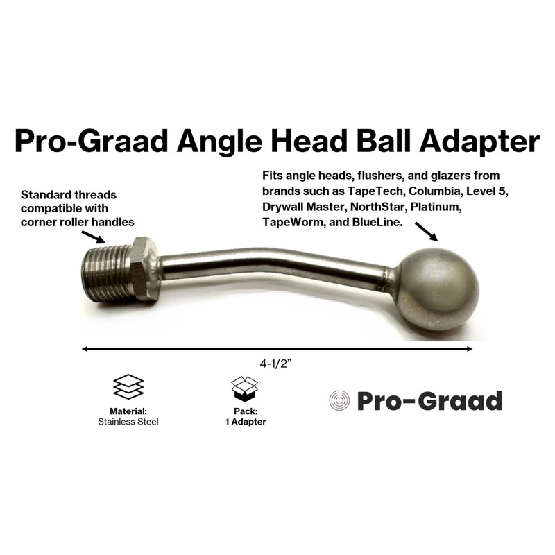 Pro-Graad Angle Head Ball Adapter - Fits TapeTech, Columbia, Level