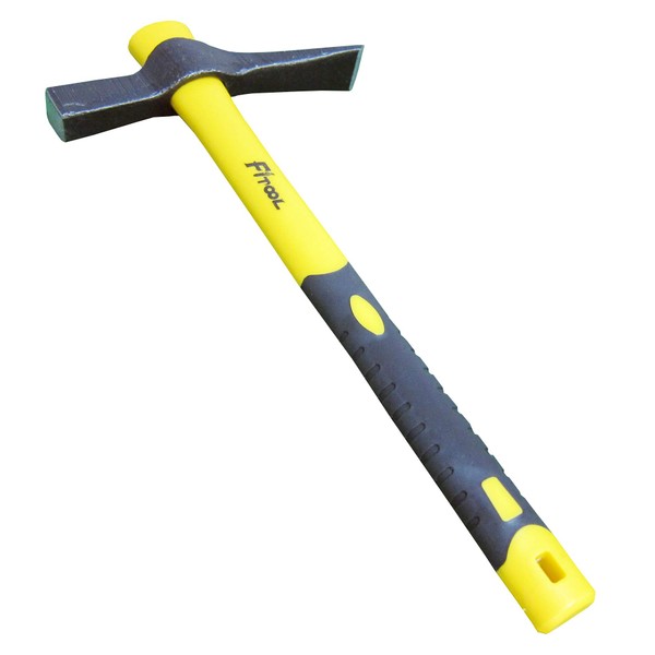 Forged Masons Hammer, 25oz Bricklayer's Solid Mattock Cutter Hammer, Masonry Tool Geology Hammer 15-Inch, Chipping Hammer 1.5LB