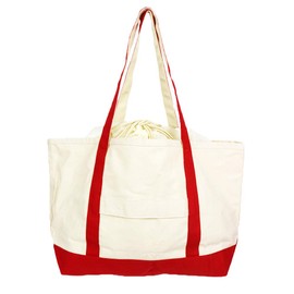CoComono. Women's Tote Bag, Canvas for Travel, Shoulder Bag, Large Capacity, Women's, Large, Eco Bag, Mother's Bag, Thick, Canvas, A4, Popular, Mama Bag, Travel Bag, red