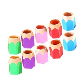 DOITOOL Portalápices de Escritorio Abs Diseño Estable y Superficie Lisa, Set de 10 Piezas para Almacenamiento Organizado en Papelería y Oficina Color Aleatorio