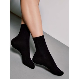 ADG Socks - Men's and Women's 12 Pairs Seamless Socks, Size 40-44, Made of Soft Cotton and Bamboo, Black Socks, Breathable, Unisex Socks, black