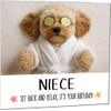 Niece Birthday Card - Cavapoo Dog Relaxing Spa Cute Cavapoo