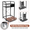 3-Tier Printer Stand with Shredder Shelf, 20" L x 14"