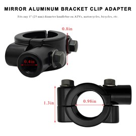FSTURIOS 2PCS Motorcycle Mirrors Mounts, 7/8" Handlebar Mirror Mount Clamp Adaptor with 10mm Thread, Aluminum Alloy Rearview Mirror Bracket Clamp for Motorcycle Dirt Bike Scooter