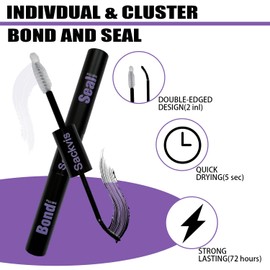 Sackvis Diy Lash Clusters Kit 280pcs Cluster Lashes D Curl Eyelash Extensions Individual With Lash Bond and Seal Eyelash Brush Eyelash Tweezers Wispy Soft Extensions At Home(30D&40D 0.07D 9-16mm Mix)