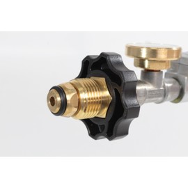 DQSDC Upgraded Two-Stage Propane Regulator with Gauge - 5FT High Pressure Hose - P.O.L to 3/8" Female Flare - for Grills, Heaters, Fire Pits, Gas Stoves & Generators