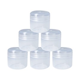 Nsb Herbals Clear / Transparent 5 GM / ML Empty Jar / Container For Storing Eyeshadow, Makeup, Face Cream, Lip Balm, Jewellery, Watch Parts, Beads (Pack of 24)