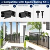 Egadis 2 Pack Aluminum Adjustable Railing Bracket, Deck Railing Bracket