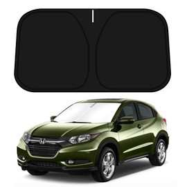 D-Lumina Windshield Sun Shade for 2016 2017 2018 2019 2020 2021 2022 Honda HRV HR-V Accessories, Front Window Sunshade Sun Visor Protector Block UV Rays Heat, Foldable 2 Layers 210T Material