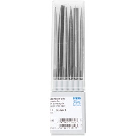 Pferd 12-Piece Precision Needle File Set – 6-1/4" Swiss Cut 0, Medium-Fine for Fine Detail Work on Small Surfaces, Cut-Outs, Profiles & Rounded Areas – No Handles – Part 12150