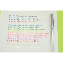 Uni-ball Signo UM-100 Gel Ink Pen - 0.5 mm -10 Pcs (Black)