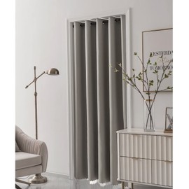 YUDSUKI Room Divider Curtain Thermal Insulated Noren, 668.4 ft (200 m) Length Fashionable Blindfold Noren Tension Rod Solid Curtain Grommet Long Accordion Curtain Orderable Scandinavian Cold Air Block