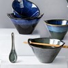UNICASA Japanese Ramen Bowl Set with Chopsticks, Spoons and Rests,