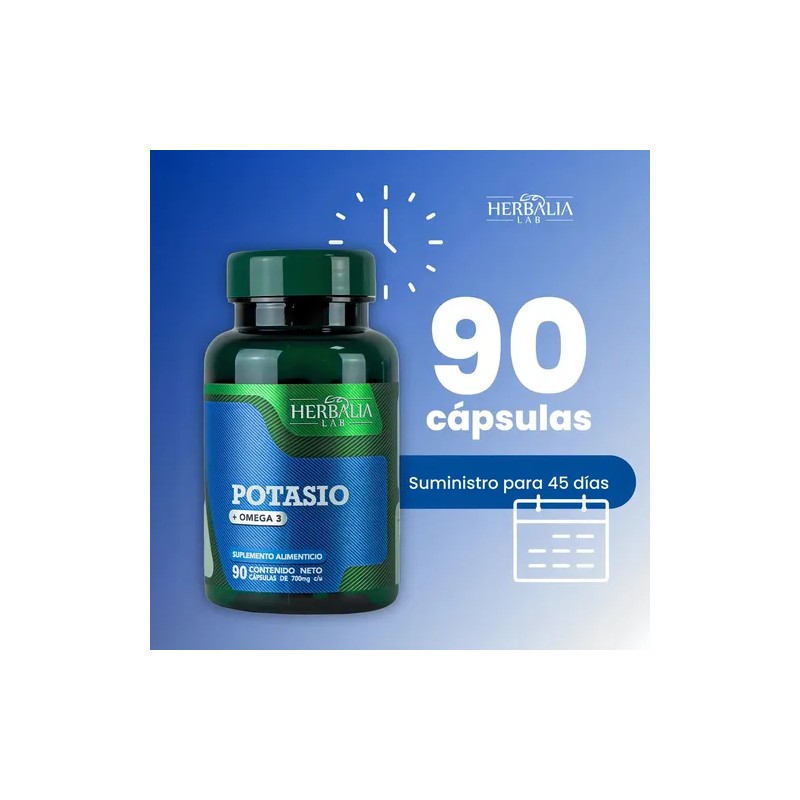 Potasio + Omega 3 Apoyo Nutricional 90 Caps Herbalia Lab